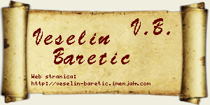 Veselin Baretić vizit kartica